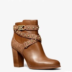 Michael Kors Brown Leather Ankle Boots